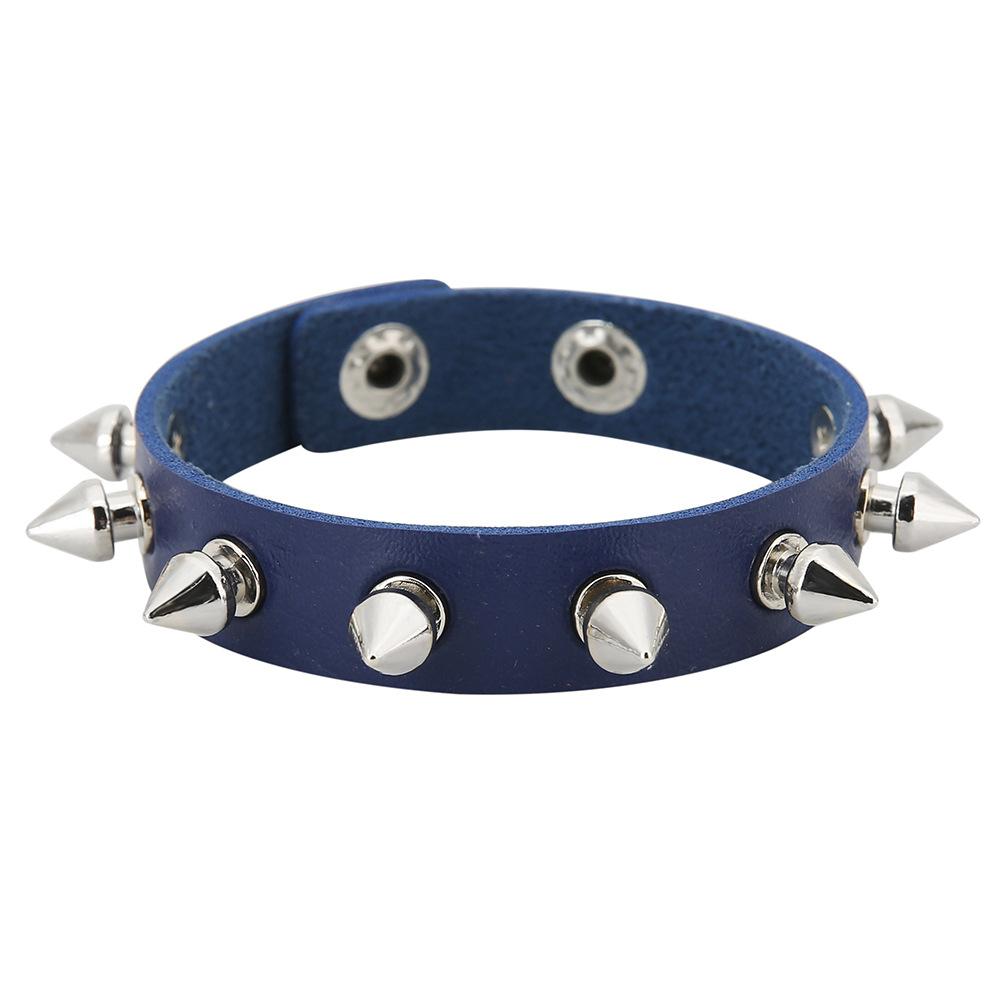 Black Goth Bracelets For Women Punk Boho Emo Spike Rivets PU Leather Bracelet Cuff Bangles Festival Jewelry Party Gifts