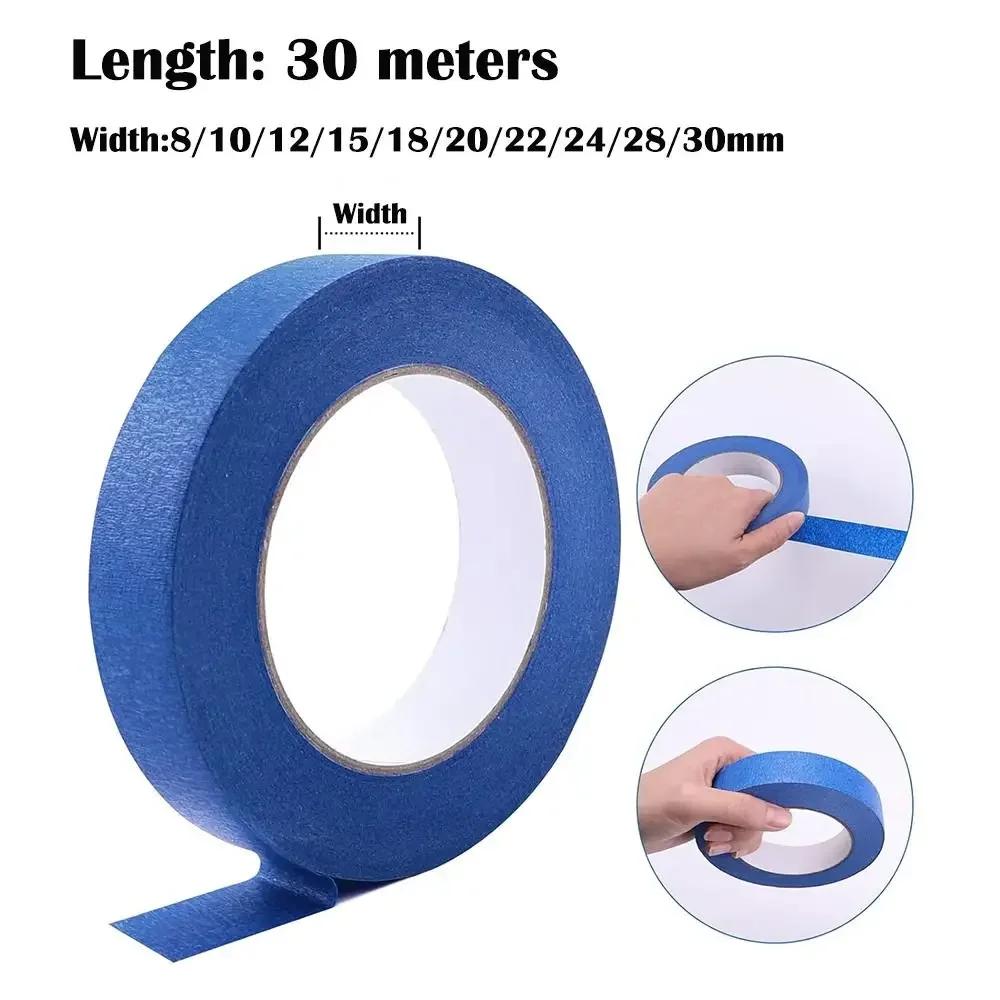 DIY Craft Multi Size Blue Painters Tape Blue Temperature Resistance Painting Masking Tape Car Decor Sticker Decor Craft