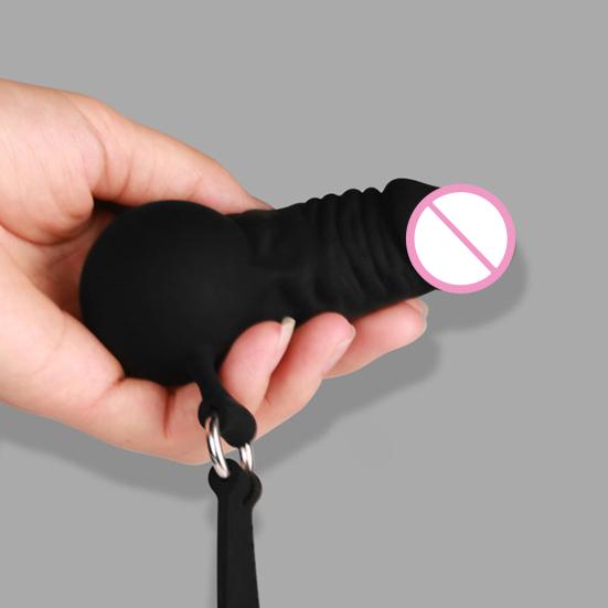 Odolná hračka s míčkem Gag Bezpečné jemné zpracování Black Gag Mouth Ball Bondage Dildo pro páry