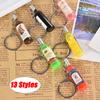 Acrylic Beer Wine Bottle Keychain Various Car Bag Key Ring Pendant Gift