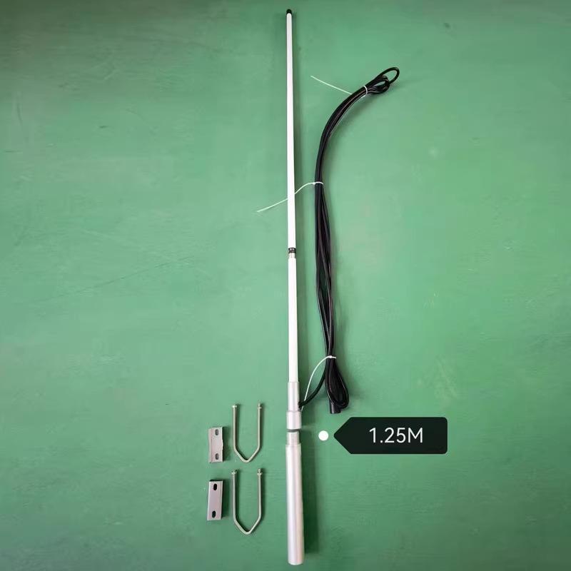 Fiberglass Marine VHF/UHF Antenna with Car-Mount Transceiver & 10m Cable
