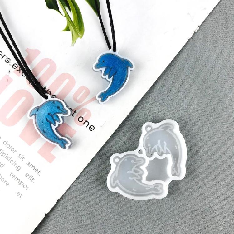 Dolphin Silicone Mold Pendant Resin Epoxy Mold for Casting Resin Keychain Mold