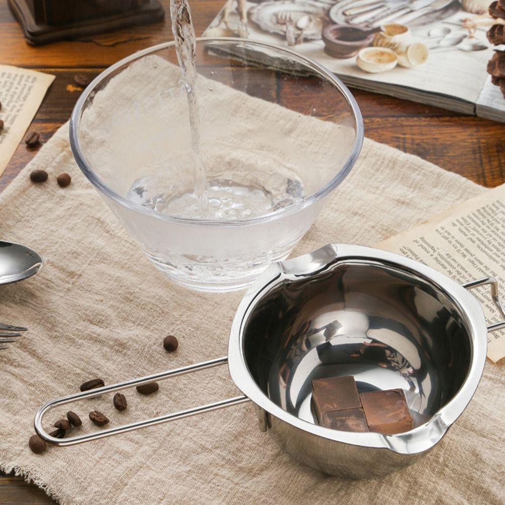 Stainless Steel Wax Melting Pot Heat Resistant Handle Candle Making Tool  Butter Melting