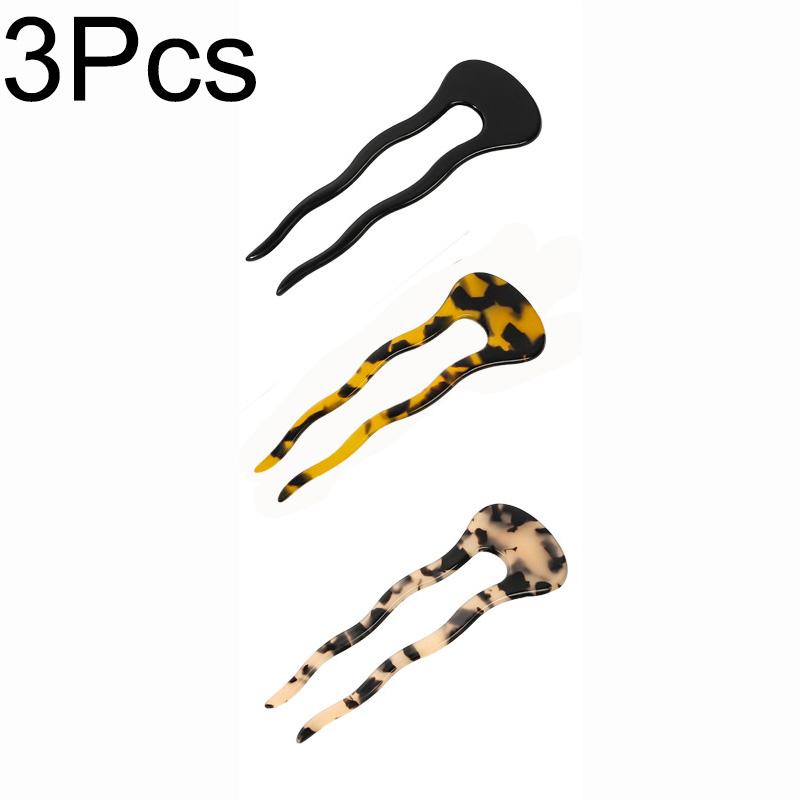 

1 шт. Палочки для волос Модная заколка Головной убор Ацетат черепахового панциря Аксессуары для волос для девочек U-образная вилка для волос Геометрический дизайн