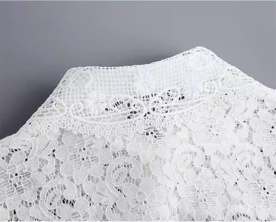 Versatile Lace Cardigan with Mock Collar - Women's Long Sleeve Shawl for Spring, Summer, and Autumn.