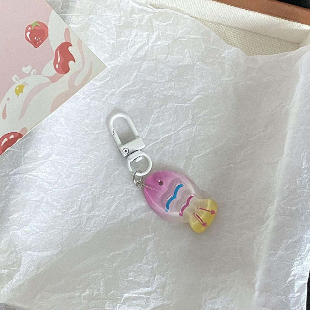 Resin Colorful Little Fish Keychain Korean Style Cute Bag Pendant Backpack Decor