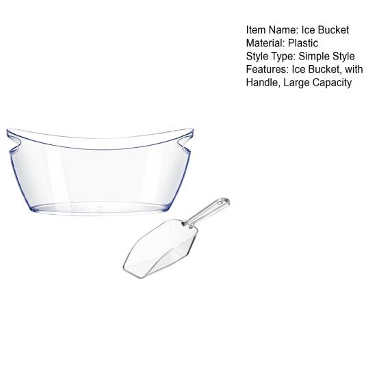Ice Bucket 5L Large Capacity Boat Shape Ice Container with Ice Shovel Ice Pail for Party Wine Beer