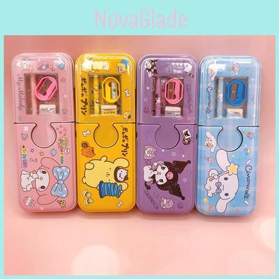 Cute Cartoon Stationery Set For Kids Cartoon Pencil Case Pencil Ruler Eraser And Sharpener Included!