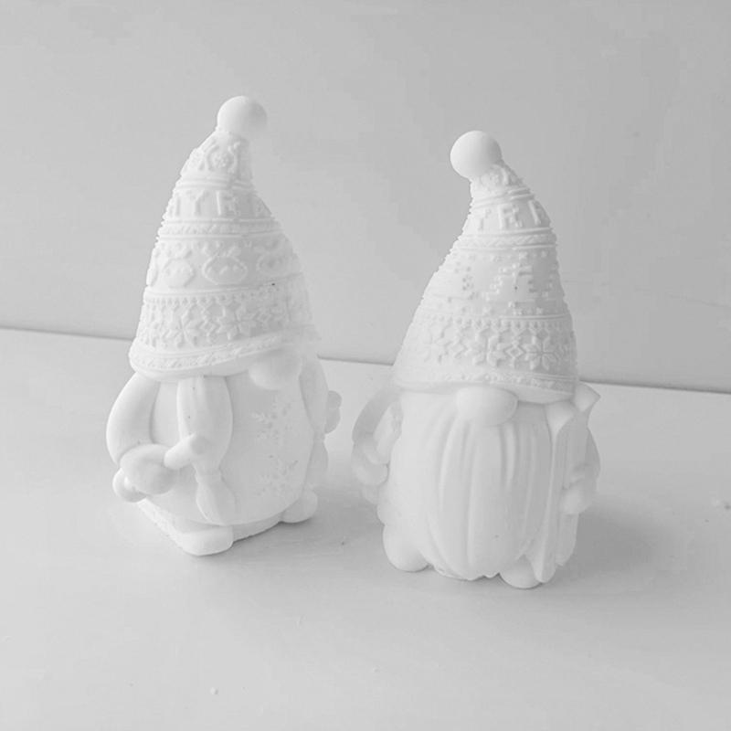 Easter Gnome Resin Mold 3D Face-less Ski Dwarf Candle Making Mold DIY Gnome Soap Crafts Easter Spring Party Supplies