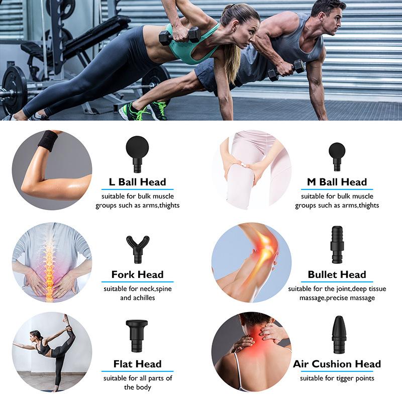New Multi-gear Handheld Massage Gun Electric Percussion Massager Body Relaxer Professional Physical Fitness Device Relax Muscle
