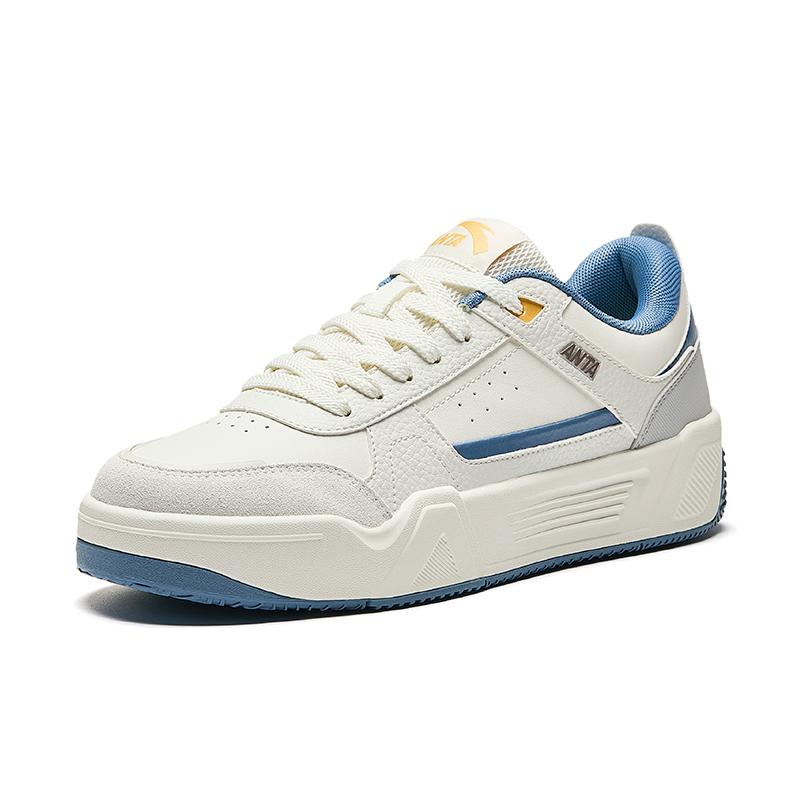 Anta C37 Series Simple Comfortable Non-Slip Wear-Resistant Low-Top Skate Shoes Men sneaker White Blue Gray 912518006-3