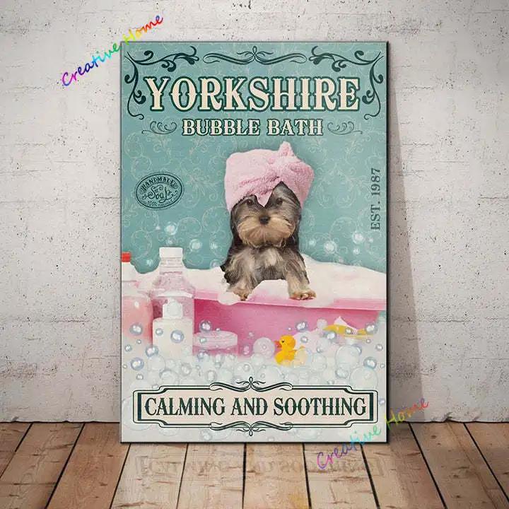 Yorkshire Terrier Dog I Am Your Friend Your Partner Your Yorkie Tin Sign Art Metal Wall Decor Wall Panel Vintage Plaque 20x30cm