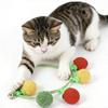 Tomato Shaped Durable Cat Teaser Toy with Bell Interactive Self-Play Kitten Boredom Relief Essential Pet Supplies for Cats