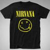Nirvana Smiley Face T-Shirt Tee Grunge Dead Nevermind Teen Spirit 90s Rock Kurt
