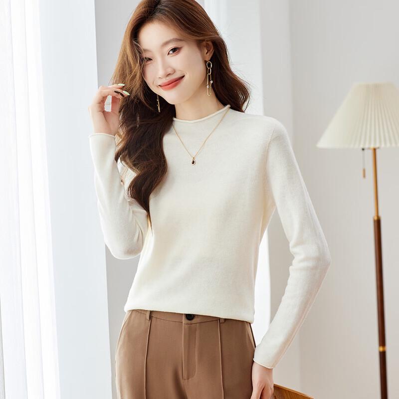 Srcr Women's 100% Pure Wool Turtleneck Sweater