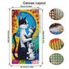 Colorful Big Cat Large Size Diamond Painting New Collection Cartoon Animal Diy Full Square Round Drill Rhinestone Embroidery Mosaic Cross Stitch Kits