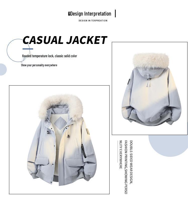 Men's Thick Winter Padded Cotton Parka Jacket