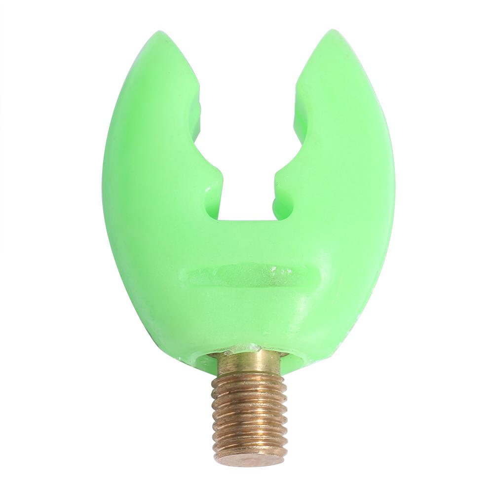 3pcs Golw In Dark Plastic Fishing Rod Holder U head Road Rest Grips (green)