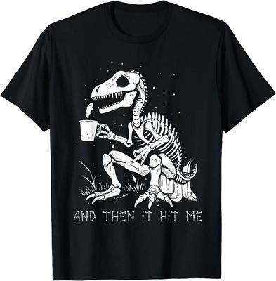 Funny Skeleton Dinosaur Costume Goth Unisex Women Halloween T-Shirt for Unisex Women Kids Graphic T Shirts Cotton Daily Tees