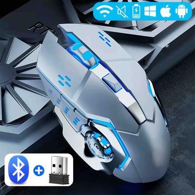 Rechargeable Wireless Mouse Gaming Computer Silent Bluetooth Mouse USB Mechanical E-Sports Backlight PC Gamer Mouse For Computer