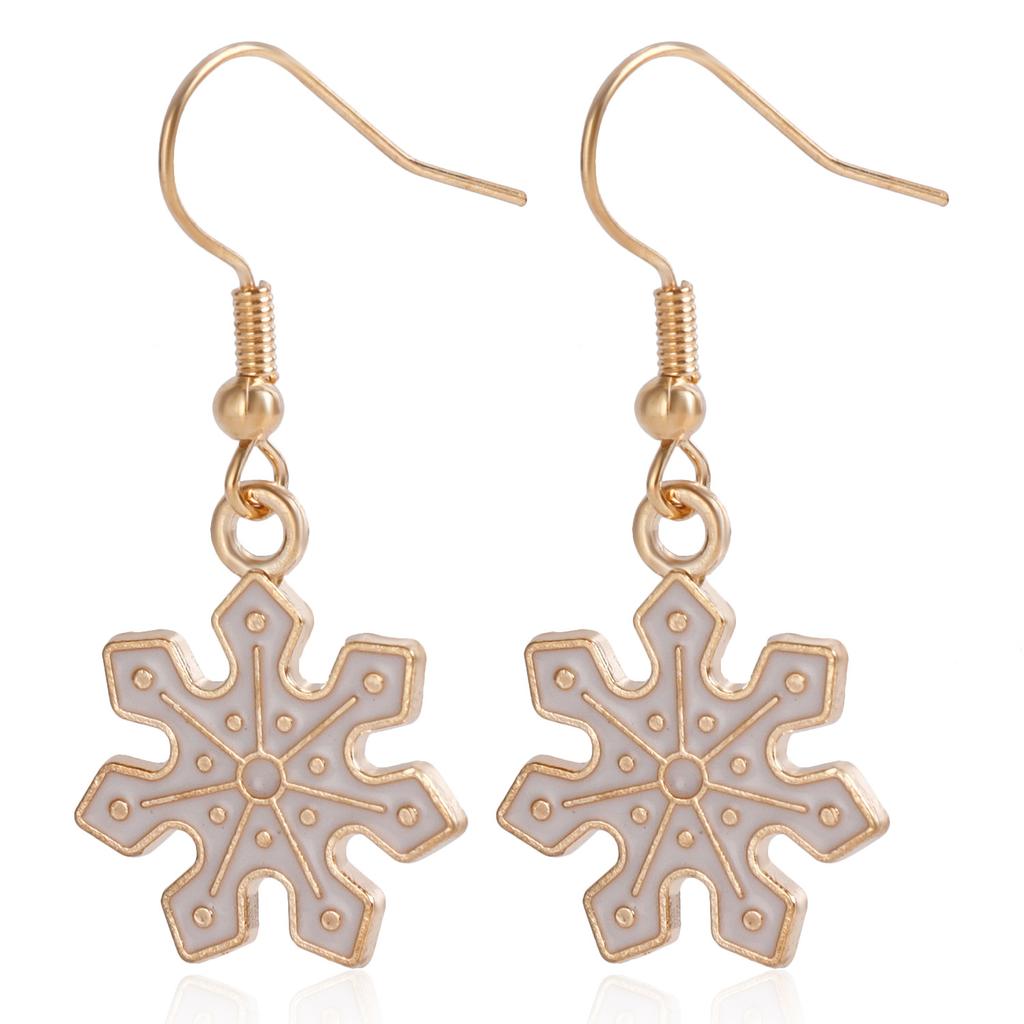 European and American Christmas earrings, new Santa Claus Elk snowflake earrings Christmas gifts