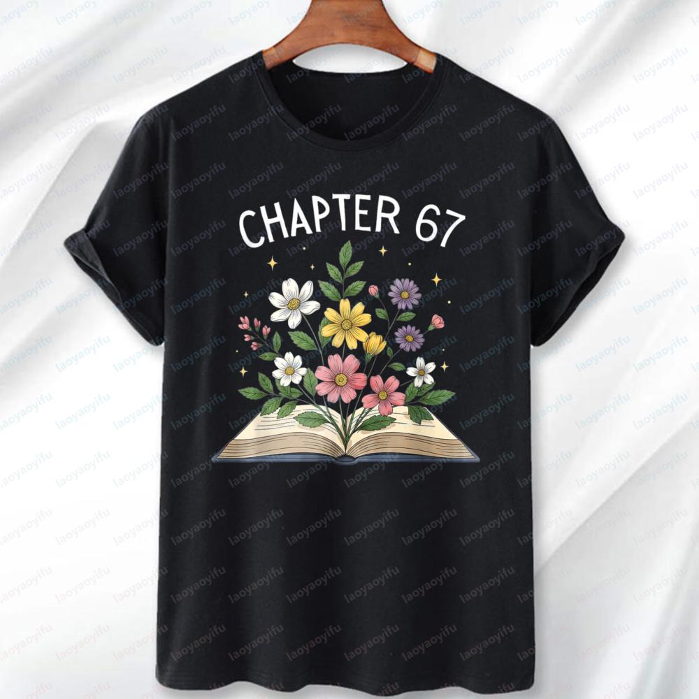 

Chapter 67th Birthday Bookworm Tshirt Funny 67 Memes Book Lovers T-Shirt Retro Trend Cool Street Unisex Tee Bookish Reader Gift 5XL різнокольоровий