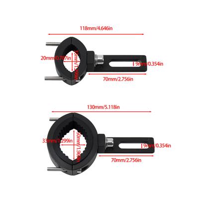Adjustable Universal 20mm-60mm Motorcycle Headlight Spotlight Bracket Light Lamps Holder Fork Mount Holder Clamp Bracket