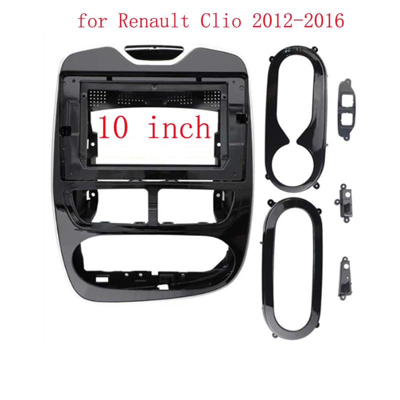 2 Din 9/10.1 Inch Car Radio Fascia Panel Frame for Renault Clio 4 2012- Dashboard ABS+PC Plastic tallation Trim Kit