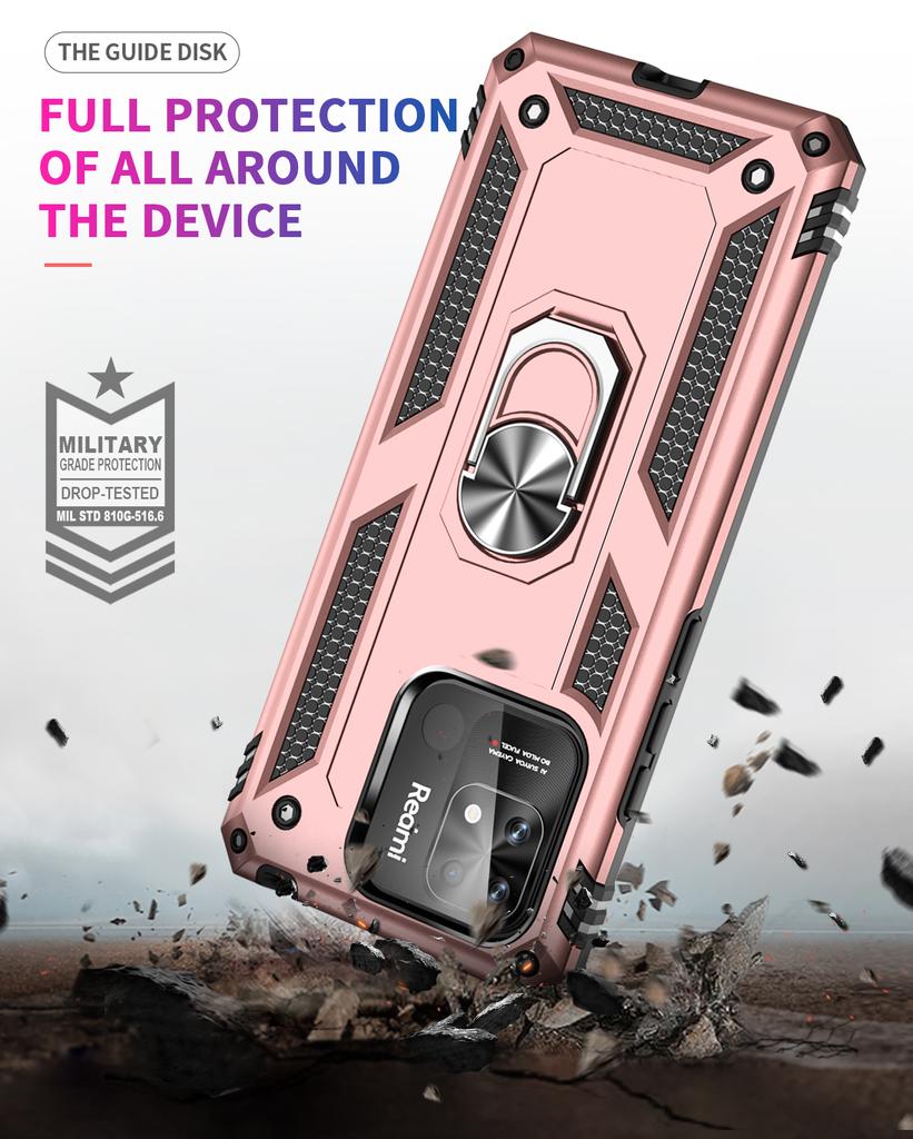 Business Shockproof Cover for Redmi 10C Case Redmi 10C Coque Ring Holder Phone Case for Redmi 10 C Redmi10 C 220333QAG Funda