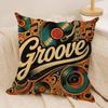 Retro Vinyl Music Cushion Cover Pillow Case Short Plush Square Throw Pillow Covers Pillowcase Sofa Home Decor Gift