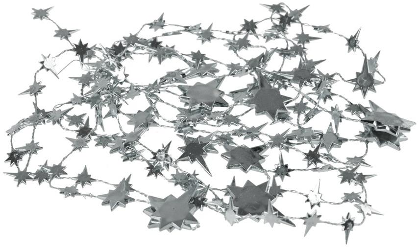 Christmas Tree Star Garland Chain Silver 270cm