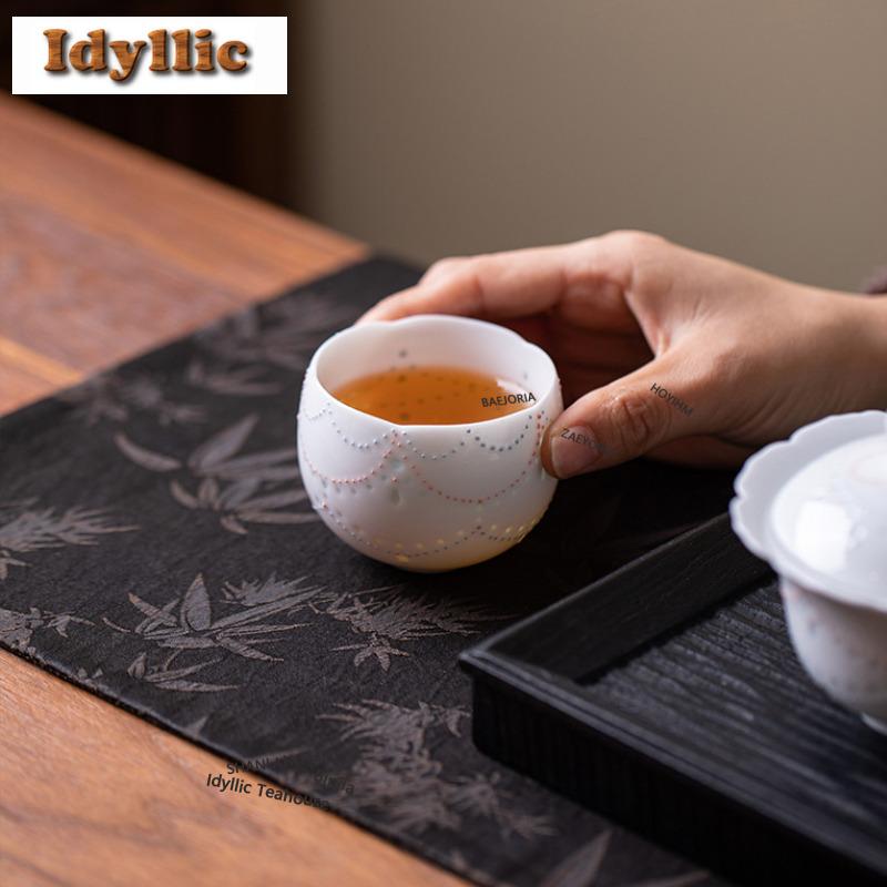 Exquisite Bead Curtain Teacup Aesthetic Tea Bowl Jug Tea-tasting Meditation Cup Jianzhan Master Cups Flower Tea Household Cha