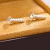 Exquisite Korean Style Threaded Screw Stud Earrings - Hypoallergenic Jewelry