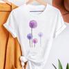 Purple Romance Dandelion Printed T-Shirts Women T Shirt Summer Graphic Tee Shirt Harajuku Top T Shirts For Women Loose Base