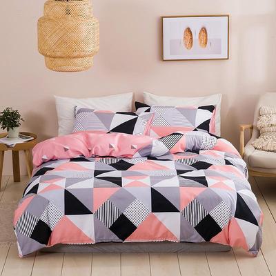 Set di biancheria da letto con motivi geometrici e strisce urbane - 3 pezzi