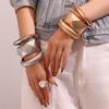Vintage Exaggerated Punk Bracelets Charm Geometric Metal Bracelets  Bangle On Hand
