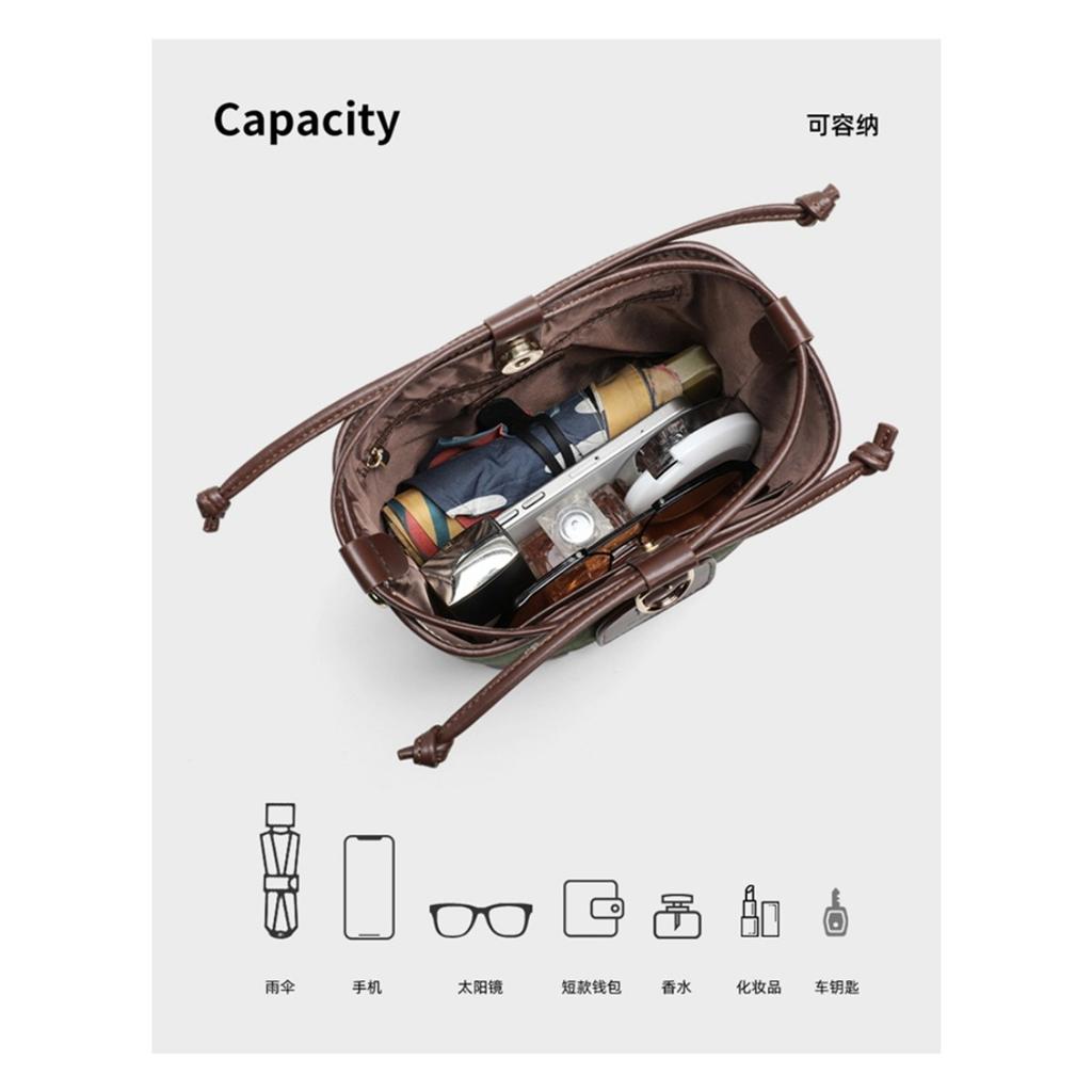 Bucket bag 2025 new women's bag autumn and winter shoulder bag small bag versatile high-end sense fashion commuter messenger bag