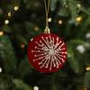 Festive Burgundy Party Supplies Velvet Christmas Ball Ornaments, 3.15 Inch Glitter Flocked Tree Ornaments Decoration, Plastic Shatterproof Hanging