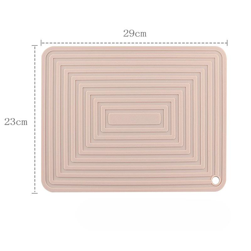 Large 29cm Silicone Pan Mat Square Thickened Heat Insulation Mat Non-slip Corrugated Kitchen Table Mat