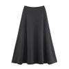 Za Export New Arrival Women's Clothing ZR Fashion Style Fashion Woolen Elastic Waist Big Hem Umbrella Skirt Long Skirt