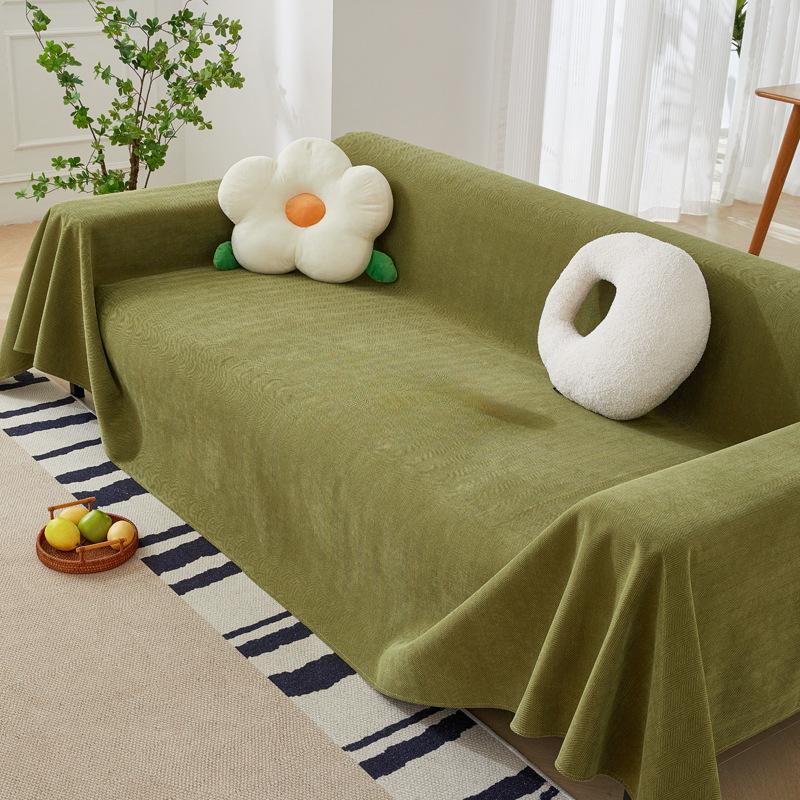 Herringbone Chenille Sofa Cover Towel Full Covered Sofa Cover Non-Slip Sofa Cover Multi-Purpose Cushion