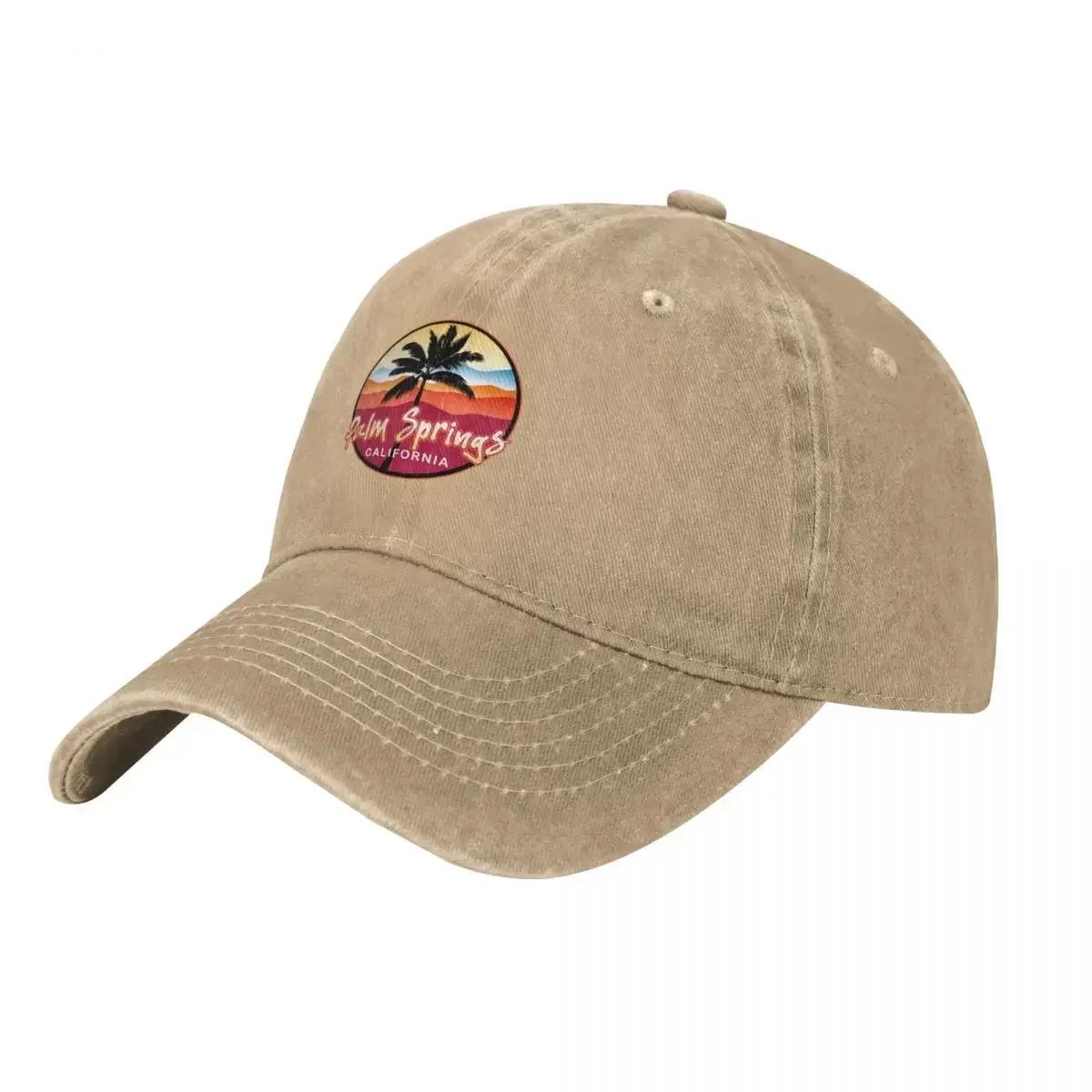 Palm Springs California Baseball Cap Big Size Hat Hood hiking hat Hat men For Women 2025 Men s