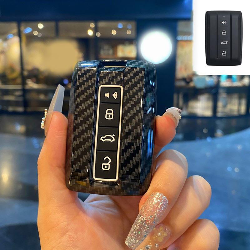 Abs Carbon Car Key Fob Case Cover Protector Shell For Great Wall Gwm Wey Tank 300 500 Tank300 Tank500 Car Accessories