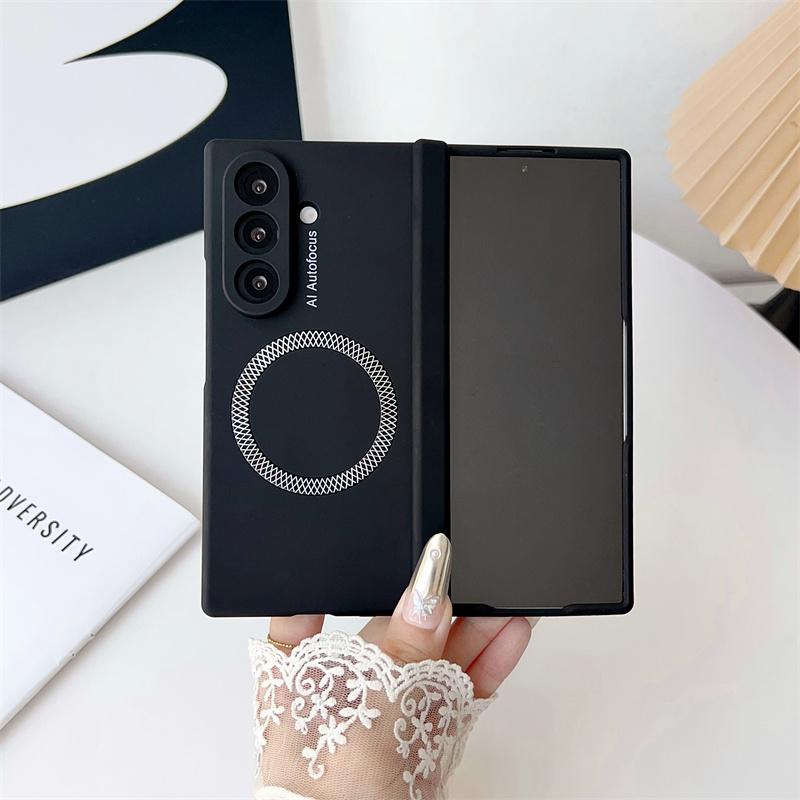 Magnetic Matte PC Hinge protection Full Body Hard case for Samsung Galaxy Z Fold 8 Ultra / 7 6 5 With Tempered Glass