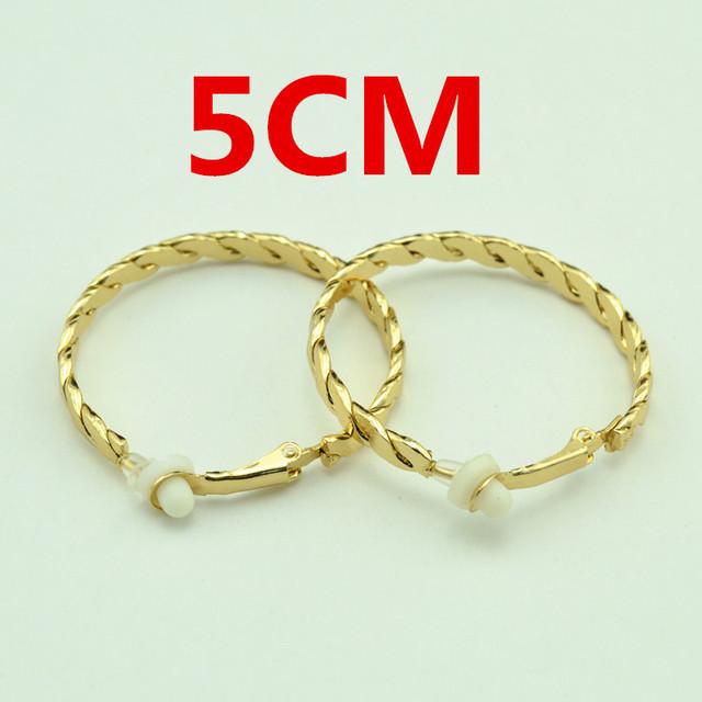 Clip On The Ear Without Piercing Earrings For Women Fashion Jewellery Accessories Rose Gold Black Double Round Threaded Earrings