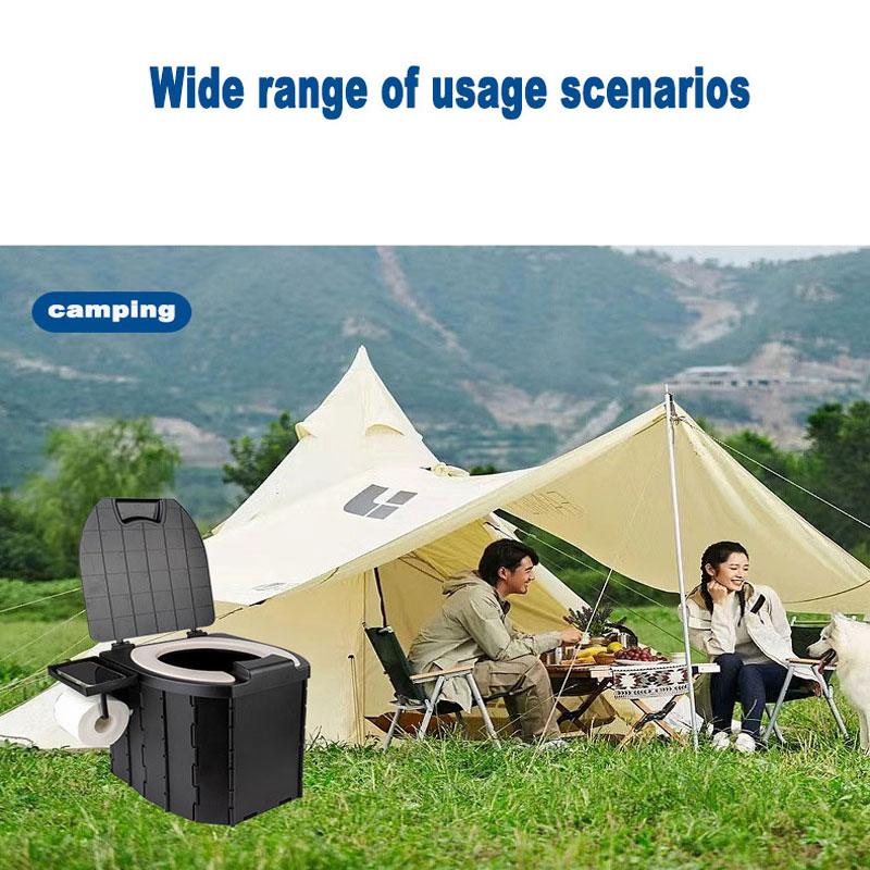 Portable folding toilet