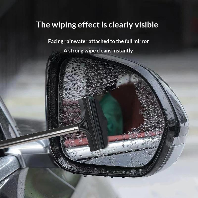 Auto-Rückspiegelwischer-Reinigungswerkzeug Autoglas-Nebelreiniger-Schaber Autozubehör Griff Teleskop-Fenster-Reinigungsbürste