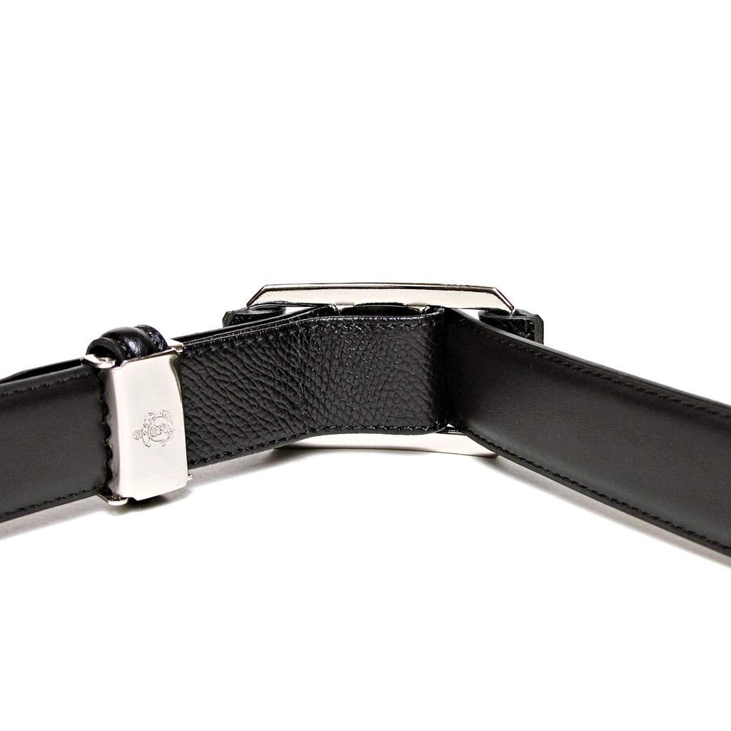 [KIETH] Pinless, infinitely adjustable belt, embossed leather, black, adjustable size, reliable quality created by over 50 years of history and