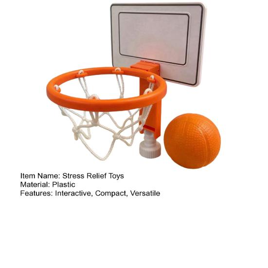 Mini Desktop Basketball Hoop with Self-Adhesive Mount Stress Relief Finger Basketball Set for Office Home Portable Fun Tabletop Game Creative Desk Toy