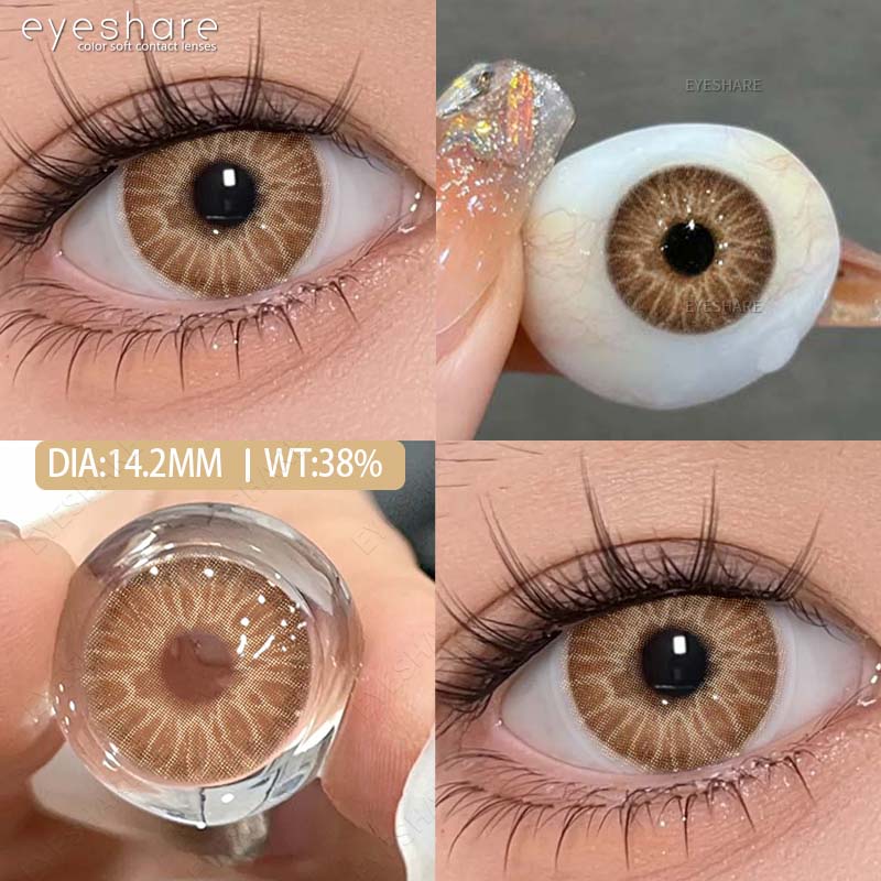 Eyeshare Colored Contact Lenses Natural Blue Contact Lenses Green Fashionable Exquisite Lenses Brown Contact Lenses Gray Lenses 1 Pair